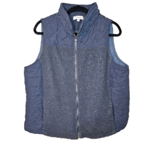 Umgee Quilted sherpa zip up vest Size 1XL